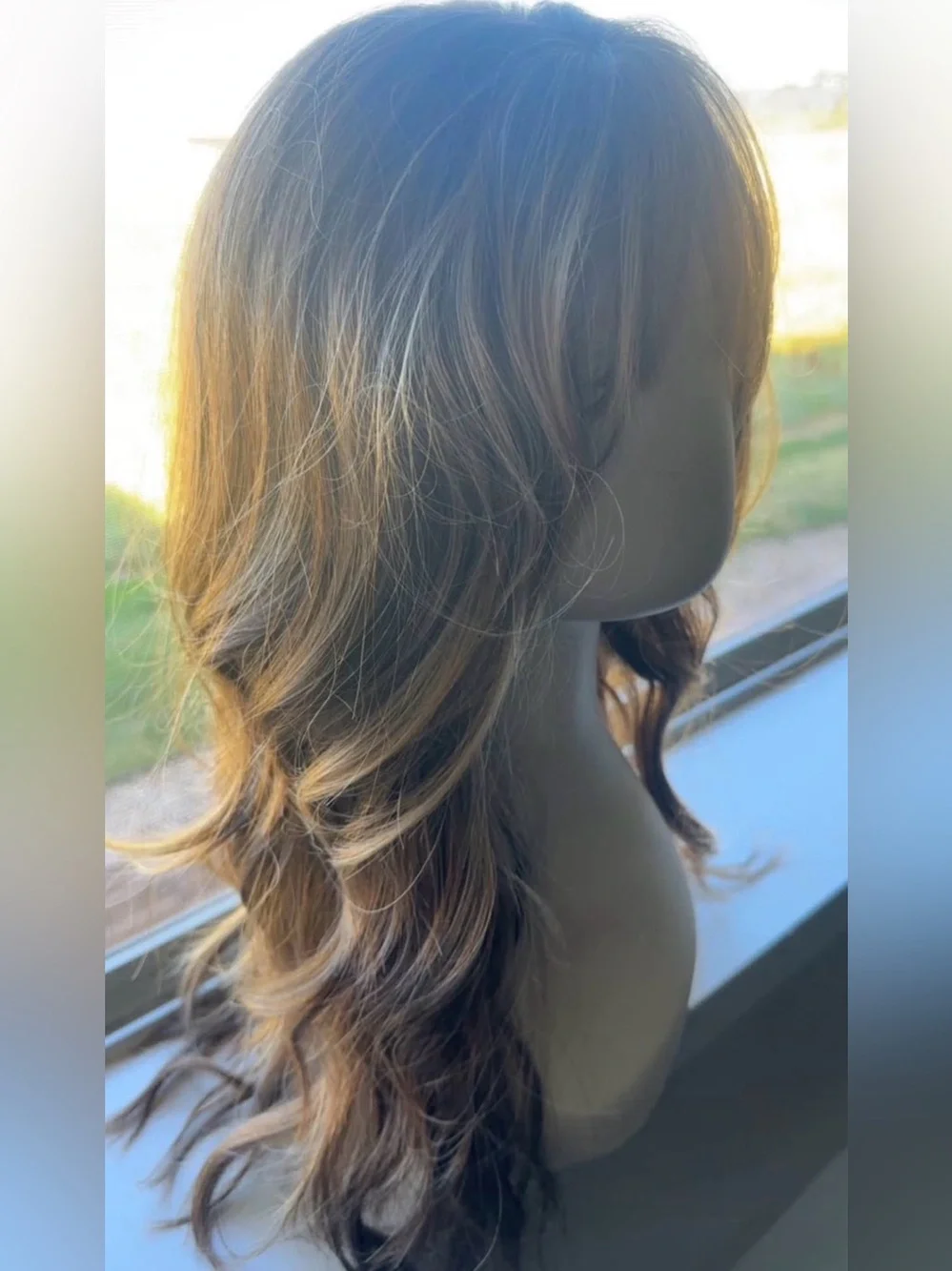 Womens Light Brown Wavy Wig - Natural Look